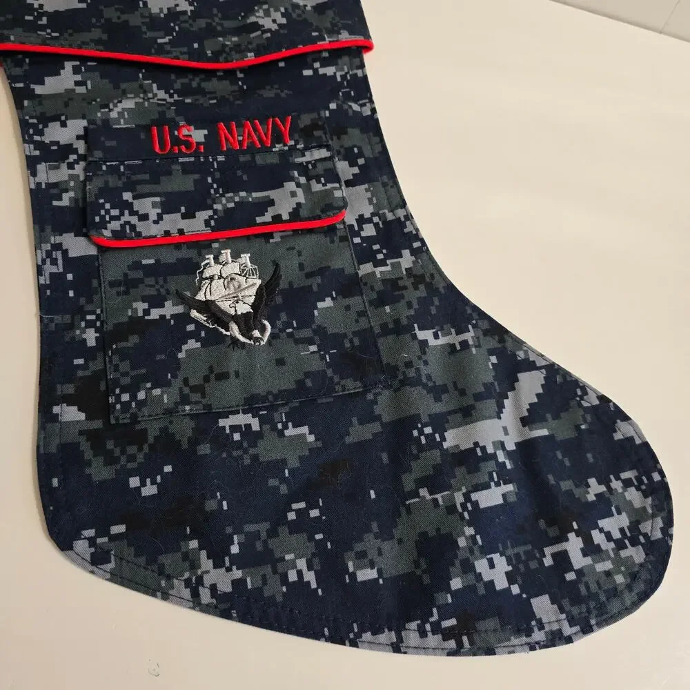CAMOSOCK U.S. Navy Christmas Stocking Blue Camo Made in the USA Military